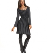 It's all about petite sweater dresses this fall! Try on this chic Style&co. number featuring fashionable ribbed detailing.