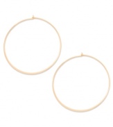 A classic touch. Studio Silver's endless hoop earrings, set in 18k rose gold over sterling silver, offer a timeless look that's quite elegant. Approximate diameter: 2-1/4 inches.