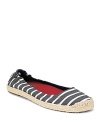 Sperry Top-Sider dresses up in stripes with the Marquis flat espadrille, trimmed in braided jute for summery appeal.