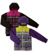 A reversible vest on this jacket from Nike Action adds flexibility to her cold-weather cute.