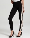 A metallic side stripe gives these black Only Hearts leggings a glittery edge.