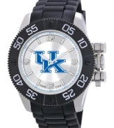 Big Blue Nation! Root for your team 24/7 with this sporty watch from Game Time. Features a University of Kentucky logo at the dial.
