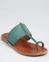 Casual style meets boho elegance on these Lucky Brand sandals, trimmed in soft braided leather.