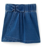 Perfect for the aspiring fashion maven, this knit denim skirt from GUESS Kids will have her striking a pose.