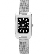 Sophisticated and delicate, this Nine West watch shines with mesh details.