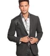 Dress to impress with this INC International Concepts blazer, with dapper details and a slim modern fit.