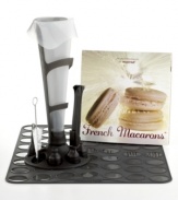 A French favorite. This gift set includes everything you need-from silicone baking sheet to pastry bag set-to master the art of cooking this Parisian treat at home. A handy recipe book walks you through the steps and guarantees professional results.