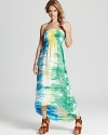 C&C California Dress - Mirage Tie Dye Strapless Maxi Dress