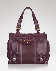 Let See by Chloé's ruffle-trimmed tote lend your look a girlie edge. To work a split personality head-to-toe, style this bag with a flouncy dress and pair of hard-hitting motorcycle boots. Let See by Chloé's ruffle-trimmed tote lend your look a girlie edge. To work a split personality head-to-toe, style this bag with a flouncy dress and pair of hard-hitting motorcycle boots.