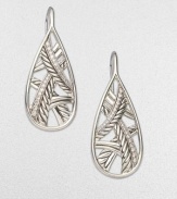 From the Papyrus Collection. An open weave design with signature cables and brilliant pavé diamonds. Sterling silverDiamonds, .59 tcwLength, about 1½Hook backImported 