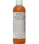 A refreshing, gentle, yet effective cleanser for the body. Formulated with humectants to help skin maintain its moisture. Used in the shower or bath, our formula leaves skin clean with a lovely texture. 8.4 oz. 