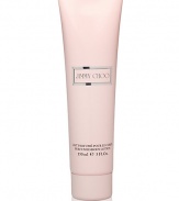The luxurious Jimmy Choo Perfumed Body Lotion envelops the skin in a veil of feminine sensuality, leaving it fragranced with the glamorous scent of fruity chypre with warm, rich, woody depths. 5 oz. 