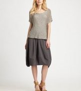 A fashion-forward, voluminous skirt with just the right touch of stretch for comfortable, everyday style.Side zipperCurved hemAbout 28 long 62% linen/36% viscose/2% spandexDry cleanImported of Italian fabric Model shown is 5'10 (177cm) wearing US size Small. 