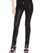 Get ready for a night on the town with these fashion-forward petite snakeskin printed pants! A ponte fabric ensures a fabulous fit!