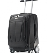 Pack with a punch-innovation is in the bag with a shelf-style design that creates separate compartments that let your organize your clothes & live hassle-free right out of the suitcase. Front dual spinners and extra large rear wheels glide smoothly along and provide incredible stability even with a full suitcase.