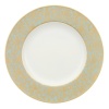 Villeroy & Boch's Aureaus dinnerware is a decadent delight: golden filigree is lavished on an aquamarine decoration that stepped right off the fashion runway. Bursting lotus blossoms adorn plates and service pieces, adding shades of fuchsia, tangerine and sapphire. Aureus is a modern classic representing the convergence of past and present. Bone china with gold details. Dishwasher safe.