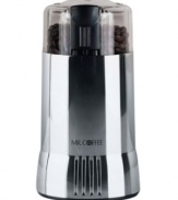 A savory start to every morning. Get grounds just the way you like with incredible consistency and ease-just what you need on any busy morning. Built with a large transfer lid for convenient handling of grounds, the round coffee chamber packs in flavor and punch for an aroma and taste that automatically picks you up. 1-year limited warranty. Model IDS59-NP.