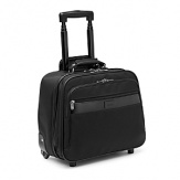 The new Hartmann Intensity collection is ultra-lightweight and durable collection. The mobile tote offers the details listed.  Shown in image: 41 mobile traveler garment bag (far left), the 22, 24, and 27 expandable mobile traveler (the three uprights in the center - one is on its side), the mobile tote (the small black bag in front).