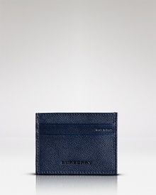 Slim card case rendered in luxe leather from Burberry. Slim card case rendered in luxe leather from Burberry.