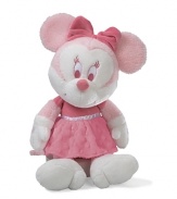 Ultrasoft plush Minnie Mouse doll in a pink motif.