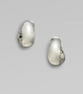 From the Kali Collection. This curvy design features a pebbled texture in sleek sterling silver. Sterling silverLength, about ¾Post backImported 