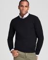 Forever classic, a cashmere crewneck boasts inimitable softness for the ultimate in luxury. Shore up your sweater collection with this handsome design, perfect with casual and dress shirts alike for all your relaxed and refined activities.