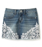 GUESS Kids Girls' Denim and Lace Skirt - Sizes 7-16