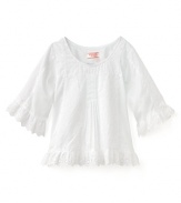 GUESS Kids Girls' Eyelet Trimmed Woven Top - Sizes S-XL