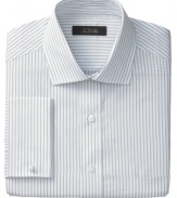 Perennial classic. With sleek stripes and French cuffs, this Tasso Elba dress shirt will be a favorite for years to come.