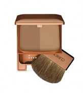 Sheer bronzing duo protects with broad-spectrum SPF 15. Versatile formula lets you customize and build your bronze from sun kissed to suntanned. Provides a natural look all-year round. Long-wearing. Oil free. For all skins.How To UseUse Almost Bronzer SPF 15 Bronzing Brush to sweep colour all over face and neck. Blend shades together to create a natural bronzed look or use each shade separately to highlight cheekbones and other areas of the face.