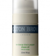 Smooth. Created with all natural oils, including Amazonian gymestra sylvestra leaf, seednoir and plum, for the ultimate shave experience. 1 oz. 