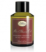 First step in The Art of Shaving. It softens the beard and prepares the skin for a close and comfortable shave without leaving oily residue. Formulated with a unique blend of botanical ingredients and essential oils. 2 oz. 