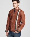 Diesel Lomami Stripe Leather Jacket