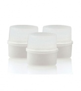 New! Opal Applicator Tips are now available in replacement packs. Each replacement pack contains three tips. For best results, we recommend replacing your Opal Applicator Tip every 90 days. Using your finger, fingernail or thumb, gently grasp below the rim of the hard plastic tip base and pop the tip off, being careful not to pull on the soft silicone. To replace the tip, press the tip firmly onto the black tip base. Listen for the snap for proper attachment.