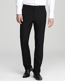 Straight slim leg pant. Slightly slimmer than Cody. Front quarter top pocket and back besom pockets. Flat front. Covered tab waistband. Straight slim leg pant. Slightly slimmer than Cody. Front quarter top pocket and back besom pockets. Flat front. Covered tab waistband.