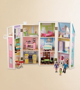 EXCLUSIVELY AT SAKS.COM. It's the perfect way for young girls to play and explore a whole new world from the comfort of home! This adorable wooden dollhouse comes with 30 accessory pieces, making a great gift for any occasion.