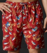 Lounge in luxurious comfort and style with these cotton-knit pajama shorts from Ralph Lauren.