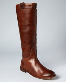 Soft, luxe leather feels right at home on a classic riding boot--delightfully equestrian and timelessly iconic.