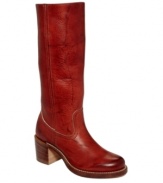Stylish and sturdy. Frye's classically chic tall leather Sabrina boots will stand the test of time in your wardrobe well beyond just this season. Pair them with a denim or corduroy skirt for a great laid-back look.