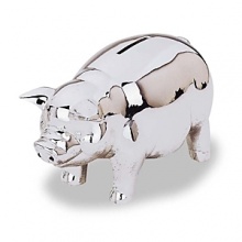 This delightful silverplated creation makes saving pennies loads of fun! The Classic Piggy Bank is a perfect gift for any occasion. This delightful silverplated creation makes saving pennies loads of fun! The Classic Piggy Bank is a perfect gift for any occasion.