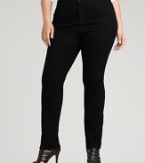 Keep everyday looks simple in body-shaping Not Your Daughter's Jeans. A sleek silhouette lends must-have versatility.