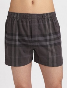 A foundation of any man's style in checked flannel touched with the luxury of silk. Elastic waist 75% cotton/16% wool/9% silk Machine wash Imported A foundation of any man's style in checked flannel touched with the luxury of silk. Elastic waist 75% cotton/16% wool/9% silk Machine wash Imported