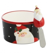 Smallest details set the mood for holiday cheer. Oneida Santa dip server and matching spreader from the Christmas Cut-Outs collection serves up festive mood for all to enjoy.