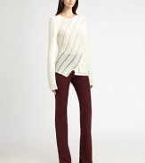 This close-fitting cotton pair boasts a flattering, flare-leg silhouette and two front patch pockets.Self waistband with belt loopsZip fly with hook-and-eye closureFront patch pocketsFlared legBack welt pocketsInseam, about 37CottonDry cleanMade in ItalyModel shown is 5'11 (180cm) wearing US size 4. 
