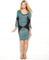 Prints charming! INC's flattering, subtly-draped dress is full of bright color and vibrant pattern!