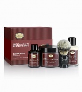 The 4 Elements of The Perfect Shave® combine The Art of Shaving's aromatherapy-based products, handcrafted accessories and expert shaving technique to provide optimal shaving results while helping against ingrown hairs, razor burn, and nicks and cuts. The Full Size Kit offers 2 oz. Pre-Shave Oil, 5 oz. Shaving Cream, 3.4 oz. After-Shave Balm, and a Pure Badger Ivory Shaving Brush.