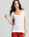 Splendid updates the perfect tee with chic multidirectional stripes.