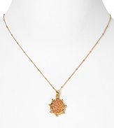 With a prismatic drusy pendant, Coralia Leets' 22-karat gold-plated necklace is elegance simplified. Day or after dark, this piece slips on to give a spectrum of looks tonal sparkle.