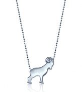 What's your sign? This beautifully rendered Ram pendant necklace will help your stars align in polished sterling silver.
