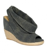 Smooth the transition from season to season with the laid-back Fanatic shooties by Rebels. With a slouchy upper revealing a bit of toe and an espadrille wedge heel, they embrace both warm and cool weather trends.